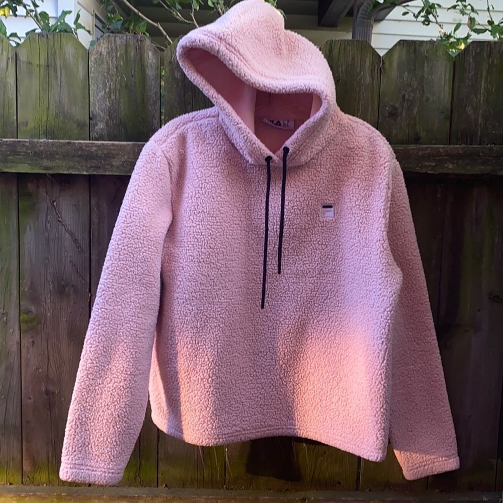 Fila baby pink Sherpa sweatshirt sz. M